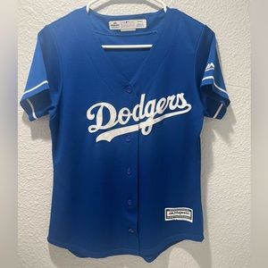 Blue Dodgers Jersey Majestic Size Small